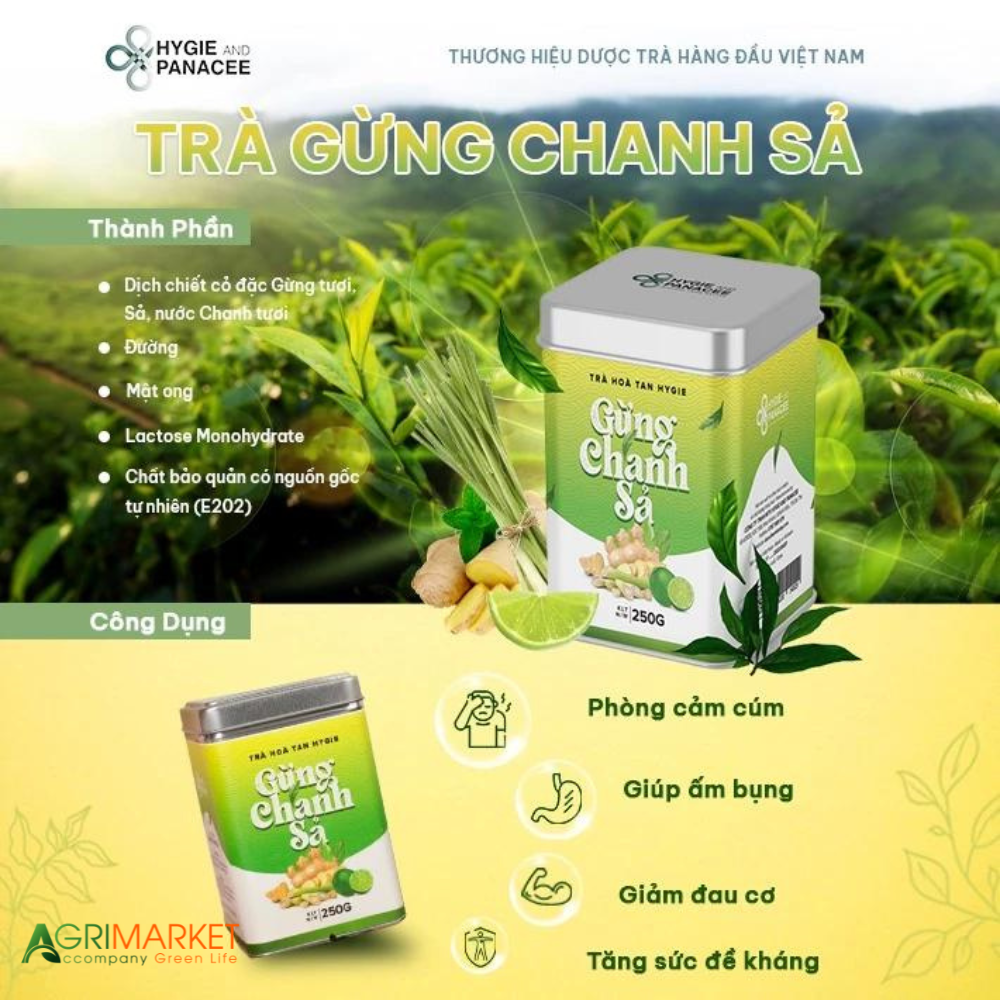 TRÀ GỪNG CHANH SẢ HYGIIE